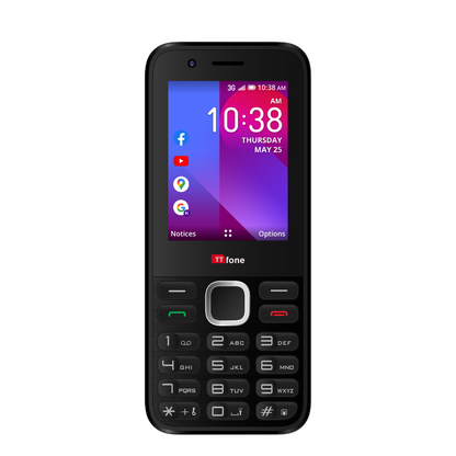 TTfone TT240 Mobile Phone + Mains Charger + Vodafone Pay As You Go Sim - Easy-to-Use, High Quality