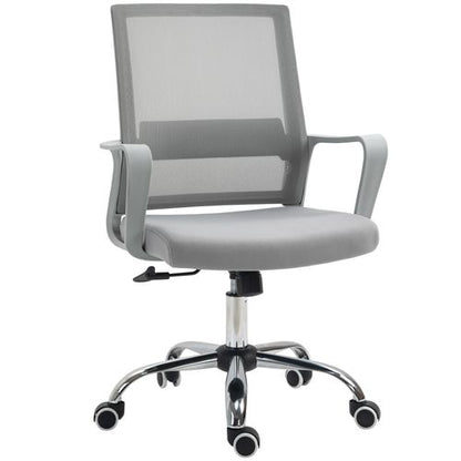 Ergonomic Office Chair Adjustable Height Mesh Chair with Swivel Wheels Grey