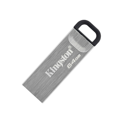 Kingston DataTraveler Kyson USB 3.2 Gen 1 Flash Drive 64GB - Stylish Capless Metal Case
