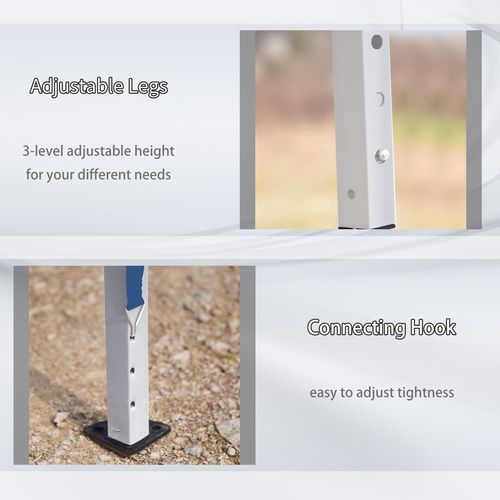 Outsunny 6 x 3(m) Pop Up Gazebo Patio Party Event Heavy Duty Canopy Blue