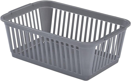 Whitefurze Handy Basket, Plastic, Silver, 30 cm - Lightweight, Durable, Versatile Storage Solution