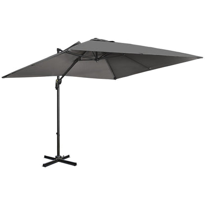 Premium 2.7 x 2.7 m Cantilever Parasol Umbrella | Dark Grey | Strong & Easy to Use