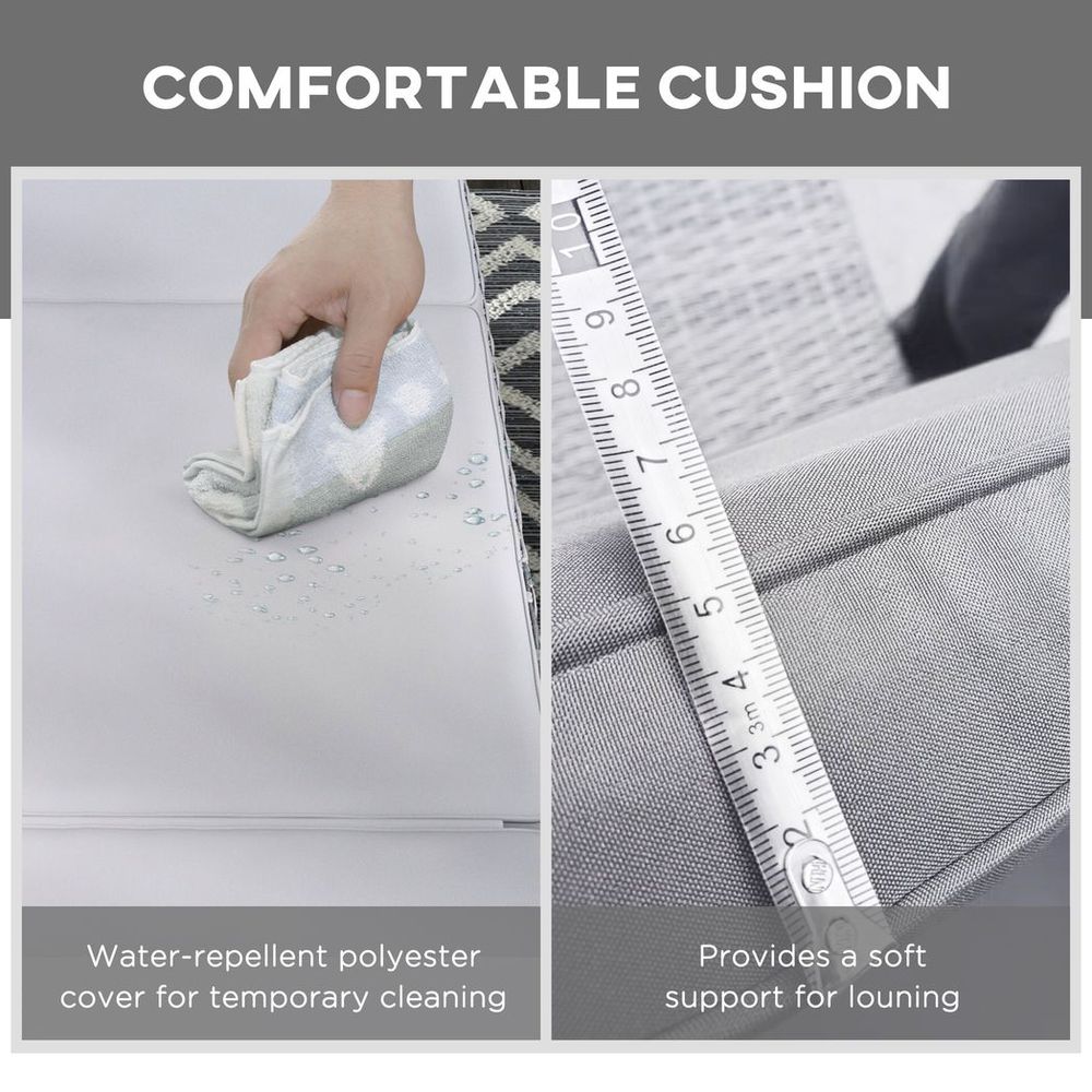 Outsunny Rattan Sun Lounger - Perfect for Outdoor Relaxing