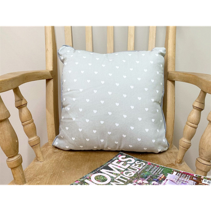 Scatter Cushion With A Grey Heart Print Design 37cm