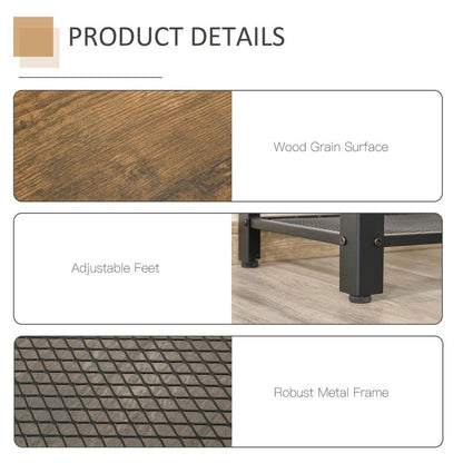 Industrial 2-Tier Console Table w/ Mesh Shelf - Entryway Hallway Furniture - Reliable & Stylish - 30kg Weight Capacity