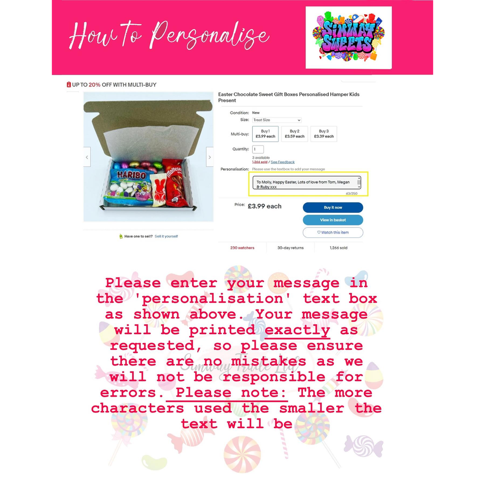 Deliciously Sweet Pink Strawberry Chocolate Pick N Mix Party Favour