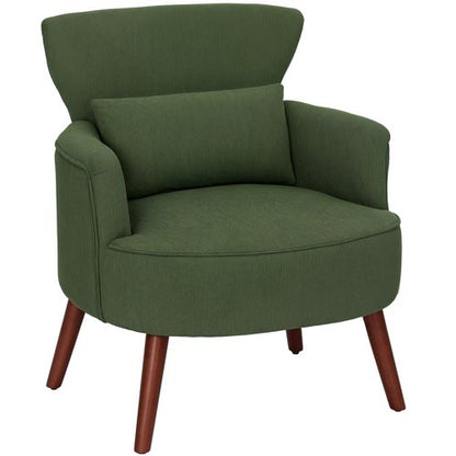 HOMCOM Armchair with Padded Seat and Backrest for Living Room, Green