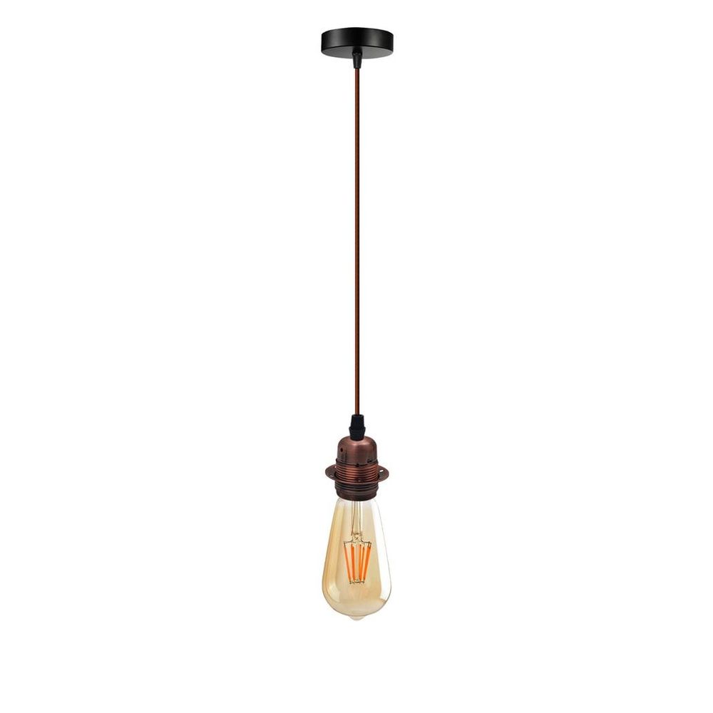 Vintage Industrial Copper Pendant Light Fitting, lampshade Holder Fitting  Set with 2m Cable.