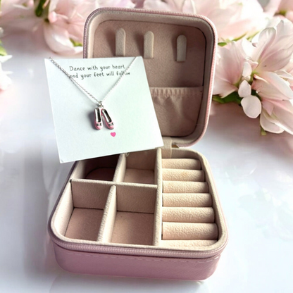 Ballet Shoes Necklace & Jewellery Box Gift Hamper | Girls Birthday | Gift For A Dancer | Dance Gifts | Girls Christmas Present | Gifts UK