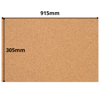 Cork Sheet - 915x305mm - 3mm - Décor and DIY - Pack of 2