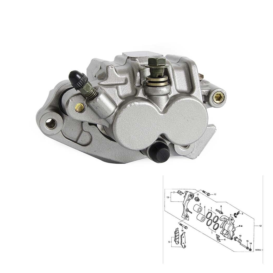 Front Brake Caliper With Pads For Honda CR125R CR250R XR650R CRF150F CRF230F