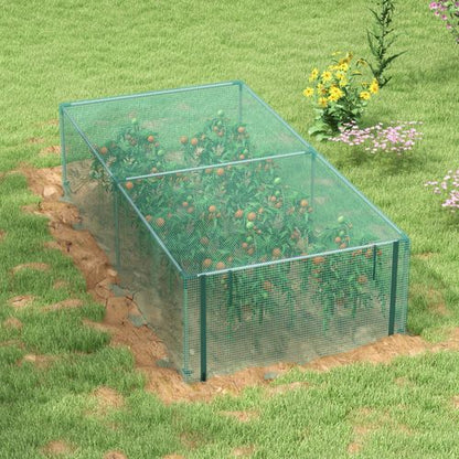 Outsunny 8' x 4' Plant Protection Tent Crop Cage with Door, Green