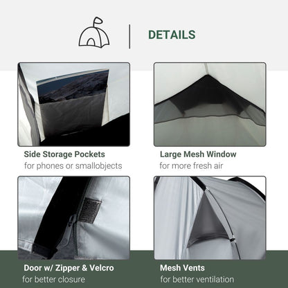 Outsunny 2-Man Camping Dome Tent with Porch, Mesh Window & Double Layer - Hiking, Outdoor, High Quality