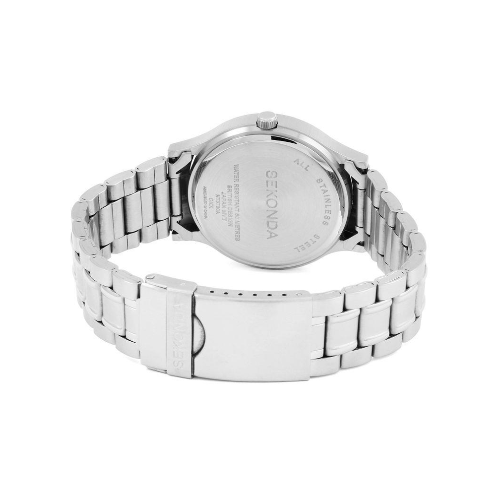 Sleek Stainless Steel Mens Watch with Date Function - 50m Water Resistance