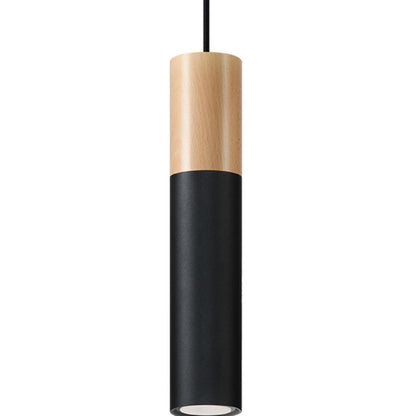 Pablo Pendant Lamp: Steel & Wood, Modern Design, GU10
