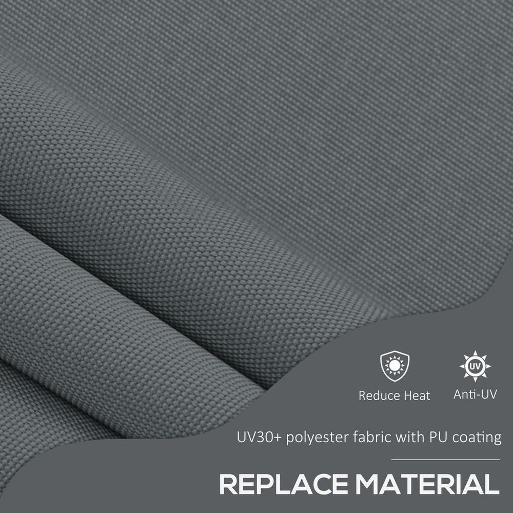 Outsunny 2x1.2m Freestanding Retractable Awning - Non-Screw Garden Shade with Adjustable Frame