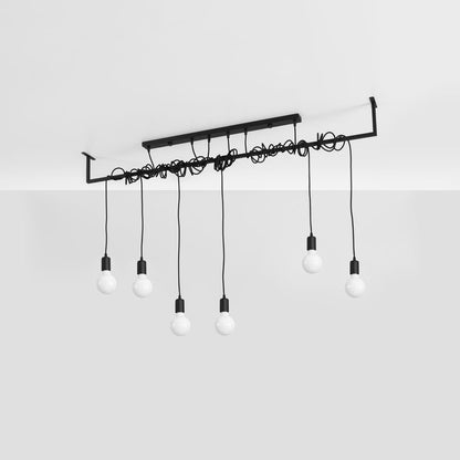 Stunning Salamanca Chandelier: Modern Design, E27, Fabric & Steel