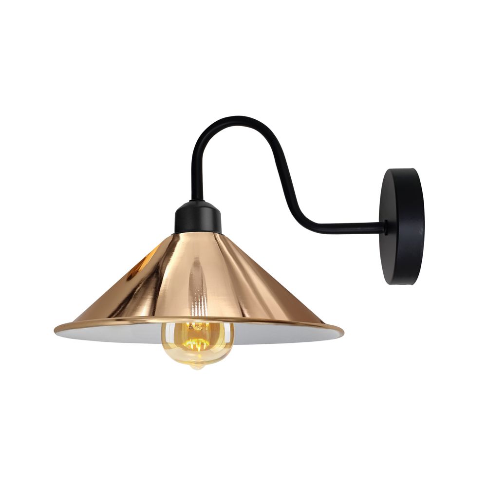 Vintage Rose Gold Wall Sconce | E27 Base | Dimmable | 3-Year Warranty | CE, RoHS Certified