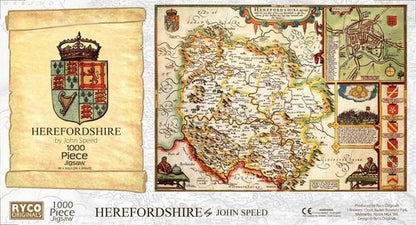 Herefordshire Historical Map 1000 Piece Jigsaw Puzzle (1610)
