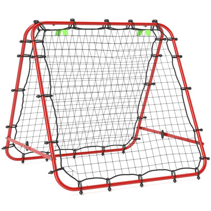 HOMCOM Rebounder Net Football Target Goal with Adjustable Angles