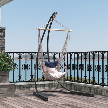 Outsunny Hammock Chair Stand w/ Extra Large Base, Hanging Hammock Stand Only