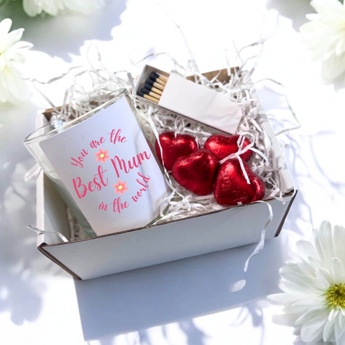 You're The Best Mum In The World Candle Gift Set | Mothers Day | Birthday Gift for Mum | Message Candle For Mum | Mothers Day Hamper UK