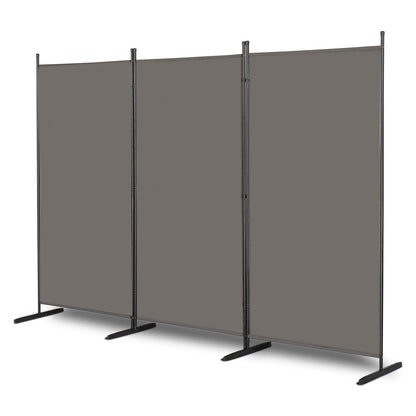 6FT Trifold 130g Polyester Fabric Plastic Foot Carbon Steel Frame Foldable Screen Gray