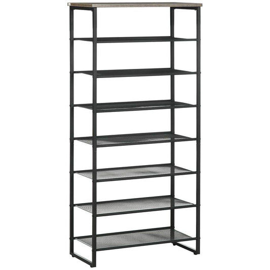 Homcom Shoe Rack, 8-tier Shoe Storage Shelf for 21-24 Pair Shoes for Entryway
