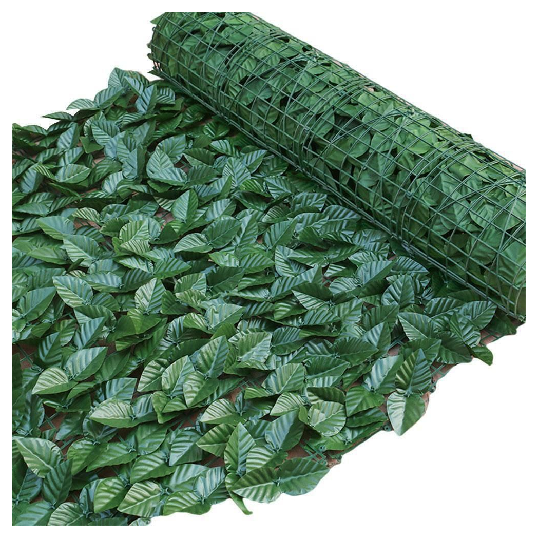 3m Artificial Hedge Fake Ivy Leaf Garden Fence Privacy Screening Roll Wall Panel