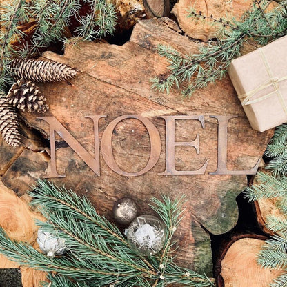 Rustic Metal NOEL Christmas Lettering Sign - 5 inch - Indoor/Outdoor Decoration