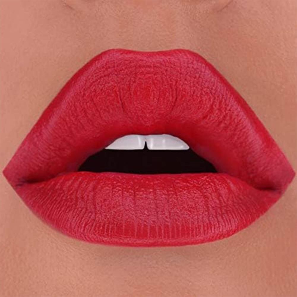 Folly Fire Creamy Matte Lipstick: Here To Slay, Rich Blood Red - Long-lasting, confidence-inducing color, non-drying