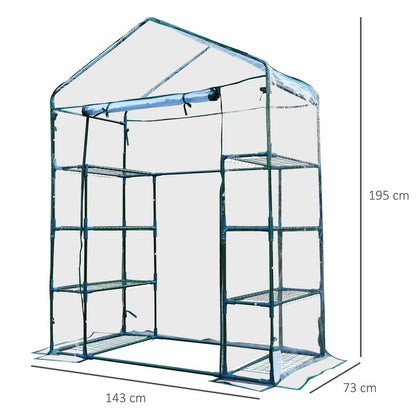 High-Quality 4-Tier Portable Greenhouse: Sturdy Metal Frame, 8 Shelves for Easy Plant Placement, Ideal for All Your Growing Needs
