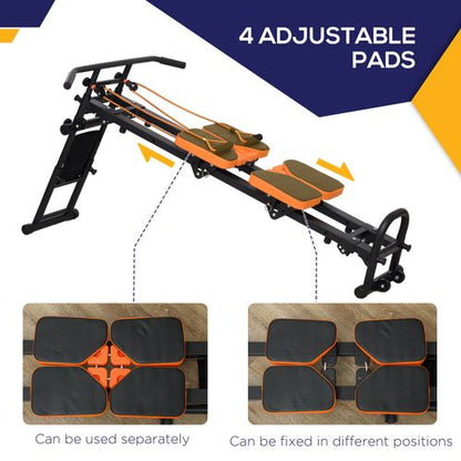 SPORTNOW Reformer Pilates Machine Flat or Incline Home Gym Equipment