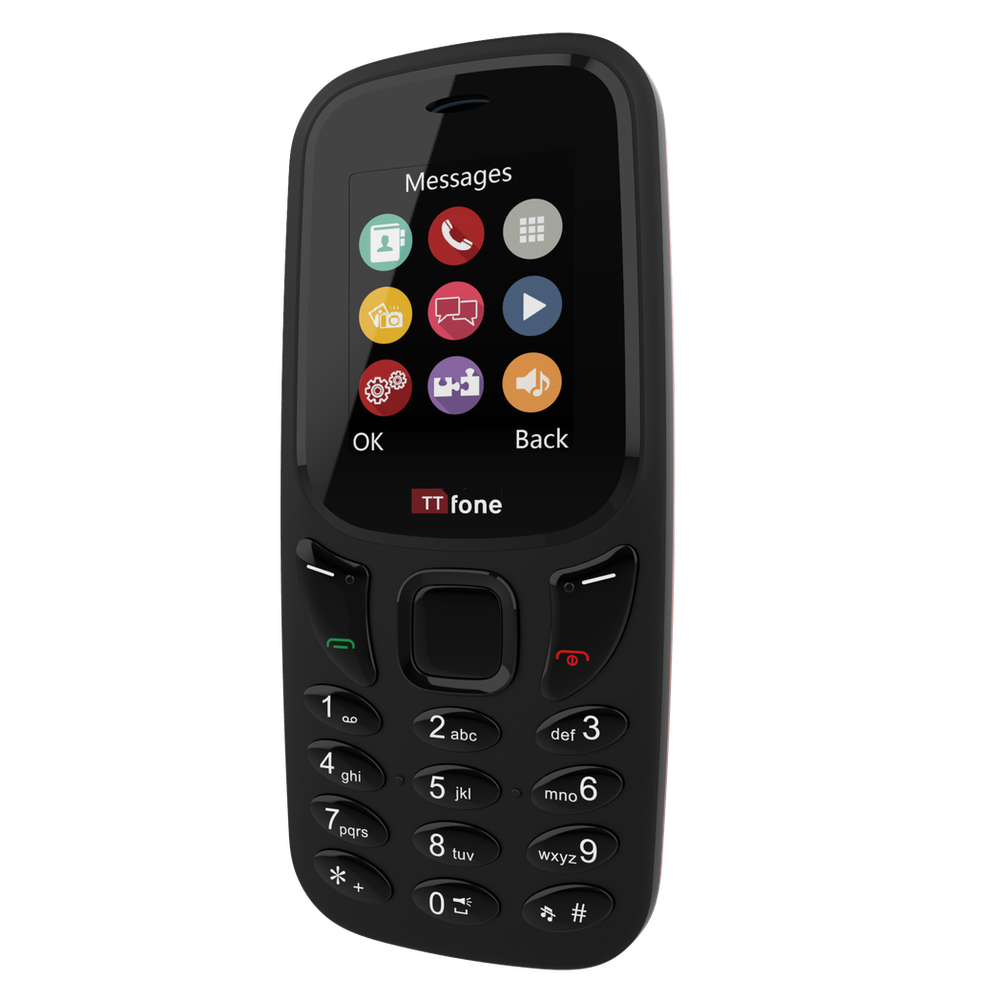 TTfone TT170 Black Dual SIM: USB Cable, O2 Pay As You Go - High Quality & Professional Seller