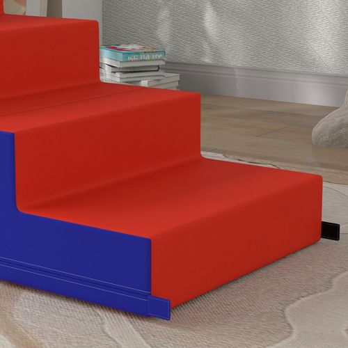 HOMCOM 2-piece Soft Play Set, Baby Foam Climber Block for Toddler, Dark Blue