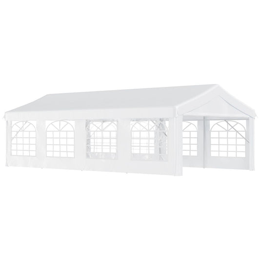 8m Gazebo Garden Marquee White - Perfect for Parties and Shelter
