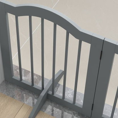 PawHut Freestanding Pet Gate Barrier 3 Pannel w/ Support Feet
