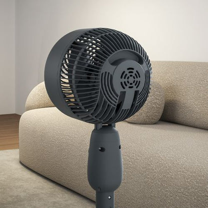 HOMCOM Pedestal Fan for Bedroom, Powerful Air Circulator with 3 Speed, Grey