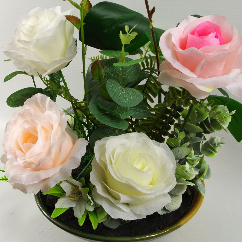 Premium 35cm Artificial Rose Bush - High-Quality, Lifelike Decor for All Occasions!