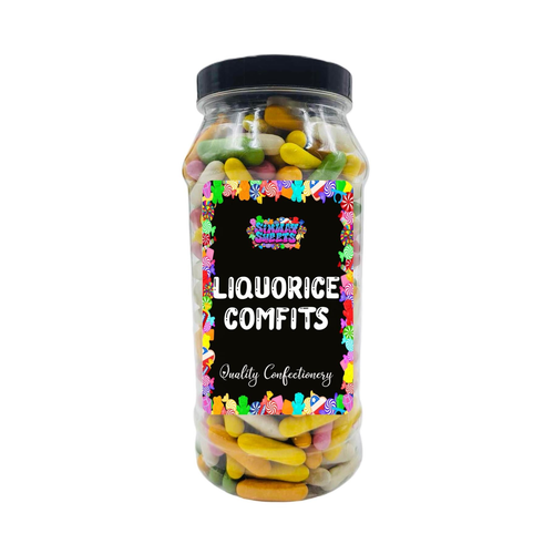 Liquorice Comfit Torpedoes Sweets Gift Jar - 785g