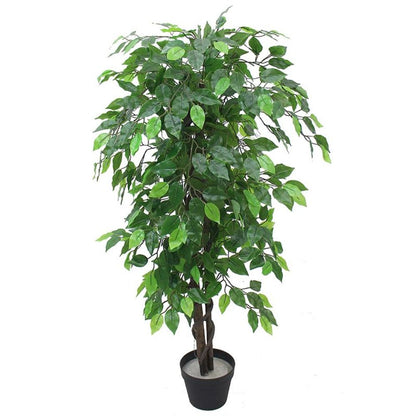 Premium 120cm Artificial Ficus Tree | Large Bushy Shape | Lifelike and Elegant Indoor Decor