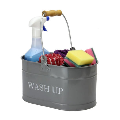 Wash Up Tidy Grey | M&W - Easy Cleaning Solution - Durable & Stylish - 3 Compartments - Rust-Resistant