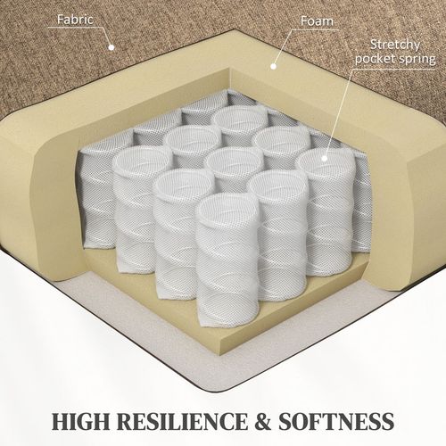 HOMCOM Power Lift Recliner Armchair with Wingback, Button Tufted, Brown