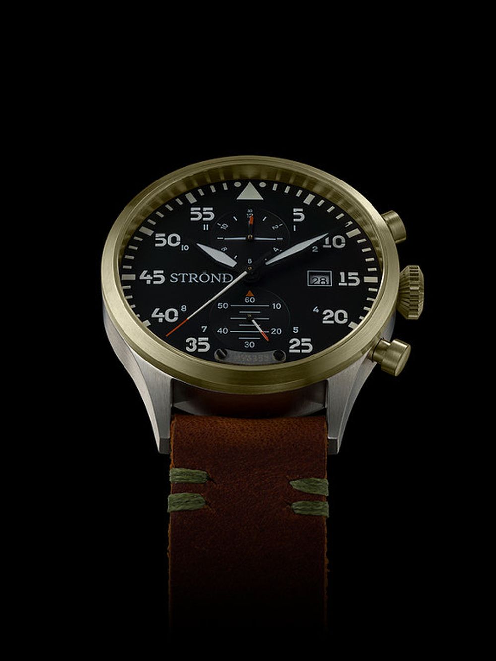 Swiss Made Strond DC-3 MKll Aviation Watch: Steel, Bronze, Sapphire Glass, Water Resistant