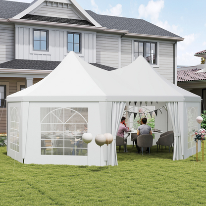 Outsunny 6.8 x 5m Garden Octagonal Gazebo Party Wedding Tent Heavy Duty Marquee