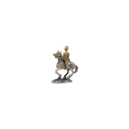 16th Century Mounted Knight Collectable Figure (hand-cast statue sculpture) 10cm Height