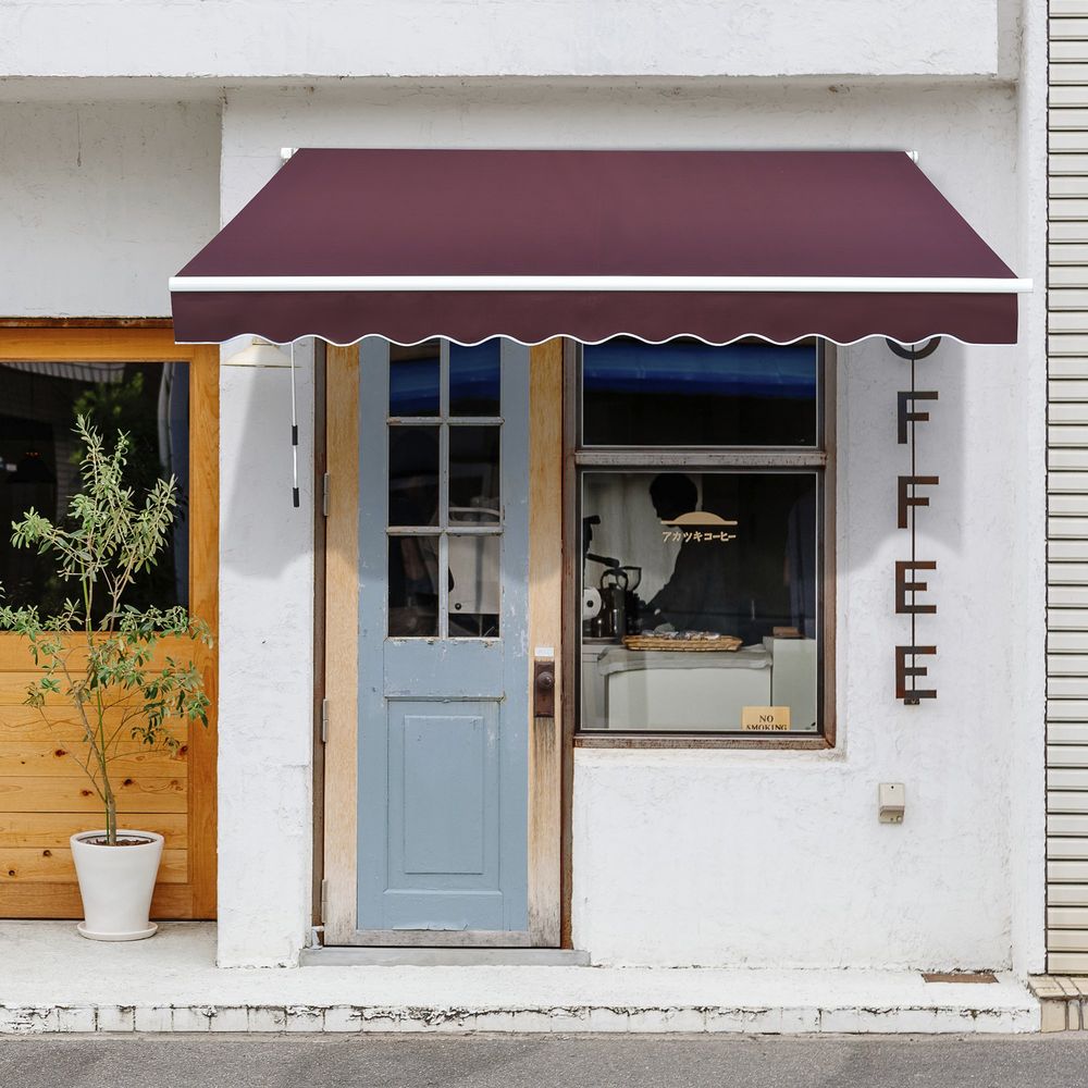 Premium Manual Retractable Awning, 4m x 3m, Easy Installation, UV Block, Water-resistant