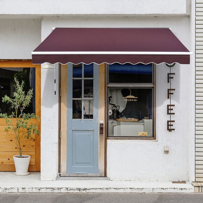 Premium Manual Retractable Awning, 4m x 3m, Easy Installation, UV Block, Water-resistant