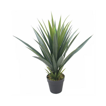 90cm Gold Planter with Artificial Yukka Plant