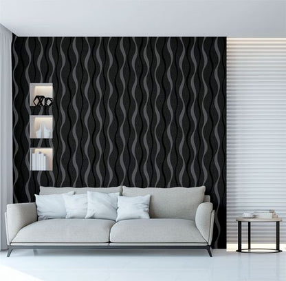 Ribbon Geo Black sw12 wallpaper